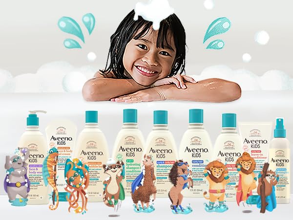 Aveeno Kids, skincare that is as gentle effective as Aveeno, now for children ages 3 over