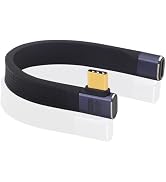 LANMINGLEL 40Gbps USB Type C 4.0 Flat Soft Data Cable 240W USB C Male to Female 90° Angle Cable 8...