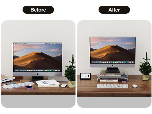 crylic Monitor Riser for Desk Accessories
