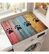 Washer and Dryer Covers for the Top, Non-slip Dryer Top Protector Mat, Dust-proof Washing Machine...