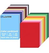 4" x 6" Cardstock, 300 Pack/30 Assorted Colors Colorful Thick Paper Cardstock Blank Colored Cards...