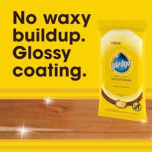 No waxy buildup. Glossy coating