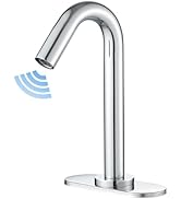 BWE Touchless Bathroom Sink Faucet,Chrome Automatic Motion Sensor Faucet,Hand-Free Electric Smart...