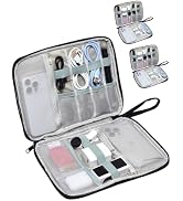 Shelvestar 3 Pack Electronics Travel Organizer Case Tech Accessories Cord Storage Bag