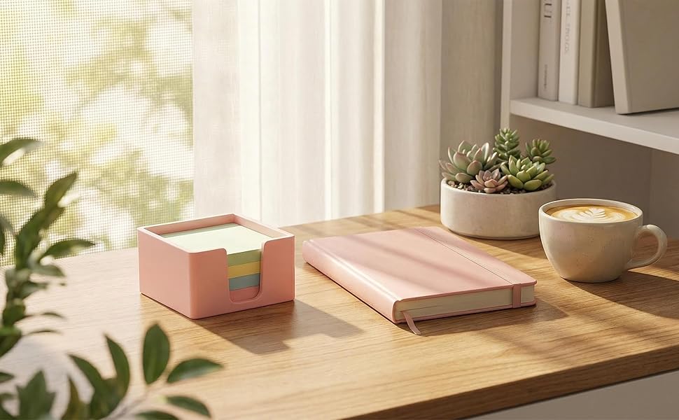pink memo pads holder