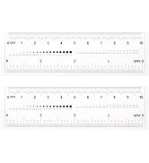 2Pcs White Film Flexible Ruler 4 Inch 0.1mm Scale PET Plastic Folding Straight Ruler Calibration ...