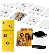 80Pcs Sublimation Magnets Blanks Square Refrigerator Fridge Magnets Blank Set 3×3 40Pcs MDF Subli...