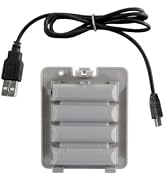 3800mAh Rechargeable Battery Pack & Cable for Wii Fit Balance Board High Capacity Battery Pack Re...