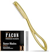 Facón Hair Razors for Cutting Hair - Professional Hair Styling Razor Kit with 11 Replacement Blad...
