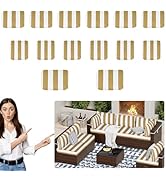 VEGNIC Outdoor Cushion Slipcovers, Patio Cushion Covers Replacement with Ties and Zipper, Waterpr...