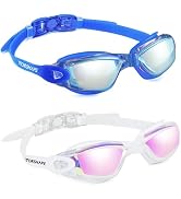 Vorshape Swim Goggles 2 Pack Anti Fog Swimming Goggles, No Leaking UV Protection Pool Goggles for...