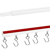 KXLife Self Adhesive Ceiling & Wall Curtain Track 4 FT, Curtain Track Ceiling Mount, Adhesive Cur...