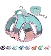 AIITLE Durable Dog Harness and Leash Set for Walking, Step in Puppy Harness, Spring Soft Breathab...