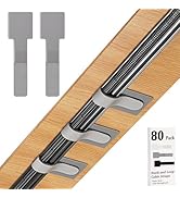 80PCS Hook and Loop Cable Straps, Cable Management Under Desk, Self Adhesive Cable Ties, Reusable...