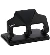 Eagle Heavy Duty 3-Hole Punch, Force Saving 50%, 30 Sheets Capacity, Black