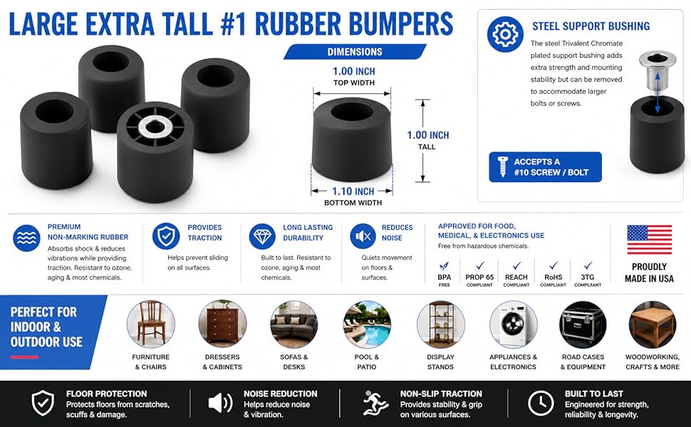 Large Extra Tall Rubber Feet #2