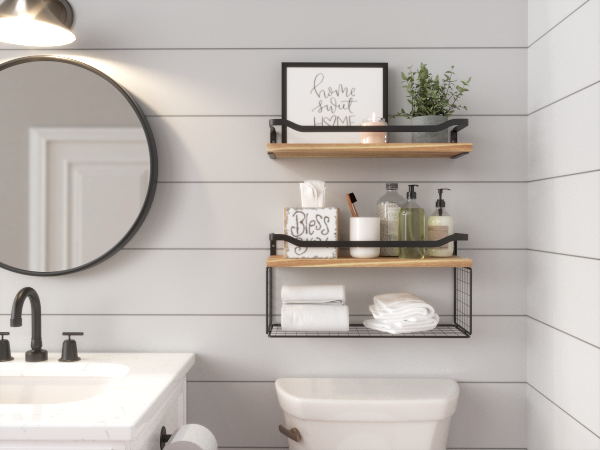 bathroom shelves