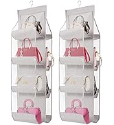 AARAINBOW 2 Packs Hanging Handbag Purse Organizer for Closet, Womens Purse Storage Bag, 8 Pockets...