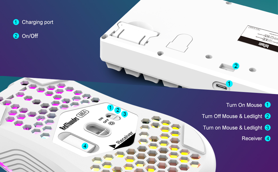 redthunder k84 wireless gaming keyboard