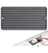 Dish Drying Mat, Silicone Drying Mat for Kitchen Counter, Food Grade Easy to Drain & Clean Thicke...