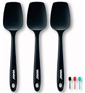 Silicone Spatula Set, High Heat Resistan Rubber Spoon Spatula, Non-Stick Spoonula with Seamless O...