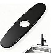 10" Bathroom Faucet Deck Plate Matte Black - Faucet Sink Hole Cover Stainless Steel Escutcheon Pl...