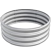 Donext 32.08 * 11.4" Tall Round Raised Garedn Bed, Metal Raised Beds for Vegetables, Outdoor Gard...