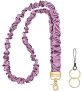 Hovmwey Scrunchie Teacher Lanyards for ID Badges Keys, Long Neck Key Lanyard Straps for Women Car...