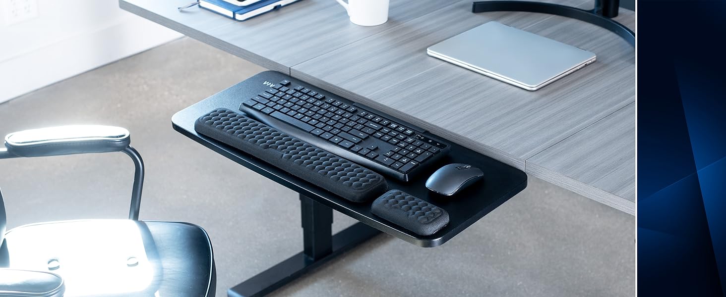 Under desk keyboard tray slide out Keyboard tray pull out Keyboard desk attachment wrist rest