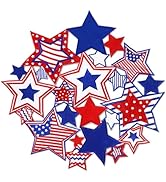JarThenaAMCS 4Pcs 15 Inch Round Patriotic Table Placements 4th of July American Stars and Stripes...