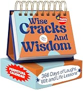 MESMOS Funny Wisdom Perpetual Calendar, 366 Days of Laughs & Life Lessons, Office Desk Accessorie...