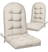 Cethytirko 2 Pack Adirondack Chair Cushion, Waterproof Rocking Chair Cushion - Fade Resistant Pat...