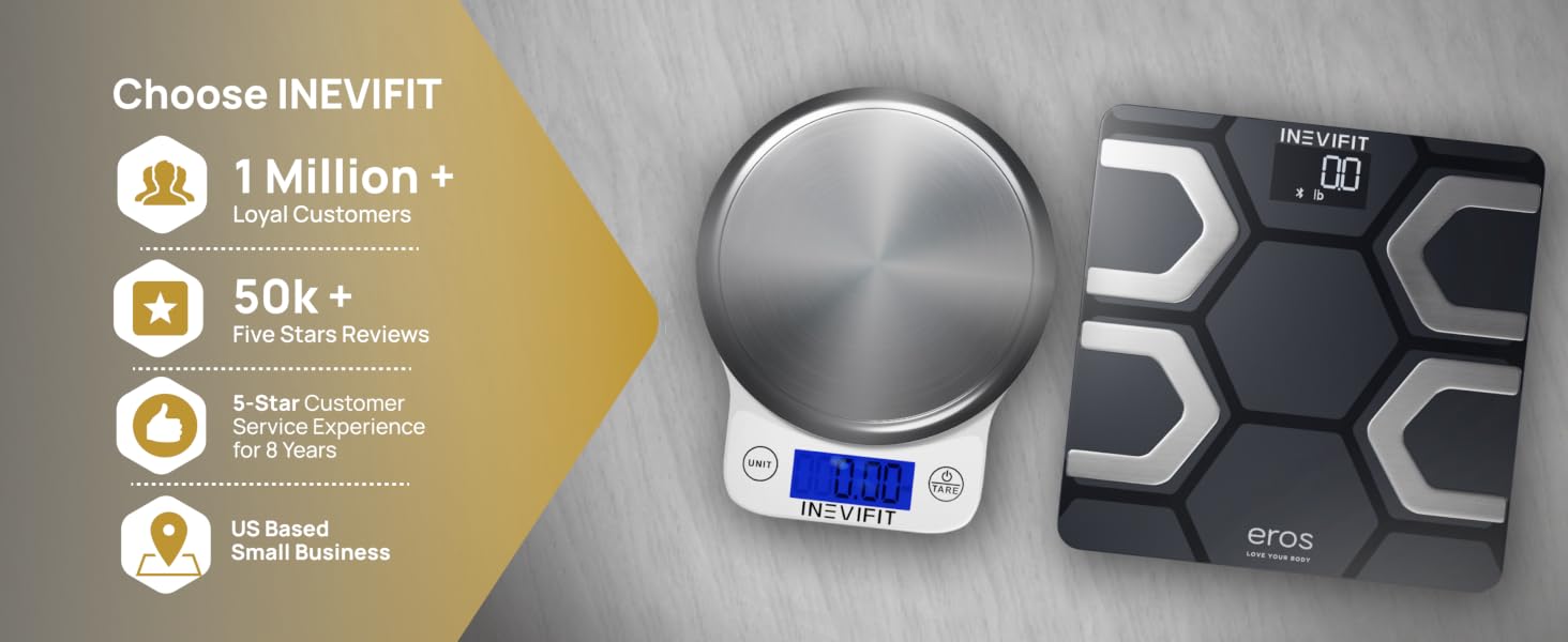 I-KS001 - INEVIFIT - Best Digital Kitchen Scale - Premium A+