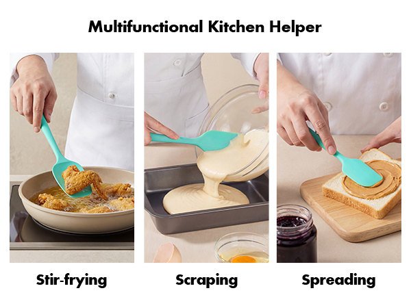 silicone mixing spatula set