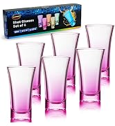 SAIAOKJ Shot Glasses Set, 2 Oz Heavy Base Shot Glasses, 6 Pack Tequila Shot Glasses with Gift Box...