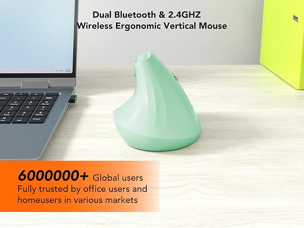 Wireless Bluetooth ergonomic mouse