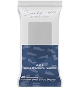 Swanky Shoe Cleaner Wipes - Leather and Sneaker Cleaner, Removes Dirt, Grime and Stains, Quick & ...