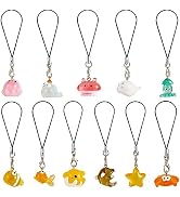 BEEFLYING Phone Strap Charms Pendants Decoration Kawaii Alloy Pendants for Cell Phone Keychain Bag
