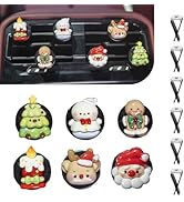 Hugwits 6 PCS Christmas Car Air Freshener Vent Clips, Cute Candles, Snowman, Reindeer with Hat Ai...