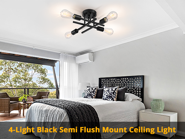 black ceiling lamp