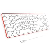 BFRIENDit Wired USB Keyboard, Comfortable Quiet Chocolate Keys, Durable Ultra-Slim Wired Computer...