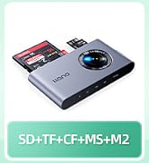 llano 5 in 1 Micro SD Card Reader, for SD/TF/MS/CompactFlash/M2 Cards 5Gbps | for Photographers, ...