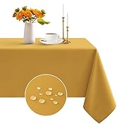 Romanstile Christmas Rectangle Tablecloth - Waterproof and Wrinkle Resistant Washable Polyester T...