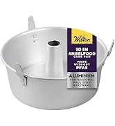 Wilton Aluminum Angel Food Tube Cake Pan - Natural Anodized Aluminum Baking Pan - Made Without PF...