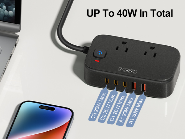 40W power strip