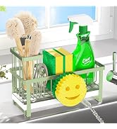 Taugast Sponge Holder for Kitchen Sink,Sink Caddy with Removable Dish Brush Holder,Self-Draining ...