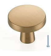 Ravinte 30 Pack Solid Single Hole Kitchen Round Cabinet Knobs Champagne Bronze Pulls Drawer Knobs...