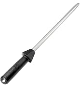 SHARPAL 119N Diamond Sharpening Steel – Professional Solid Knife Sharpener Honing Rod with Built-...