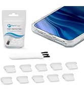 PortPlugs USB-C Dust Plugs (10-Pack) - Compatible w/iPhone 15, Galaxy S24-S20, Pixel, MacBook, iP...