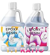 INCLY 1 Gallon Crystal Clear Epoxy Resin Kit, High Gloss & Bubbles Free Art Resin Epoxy Resin for...